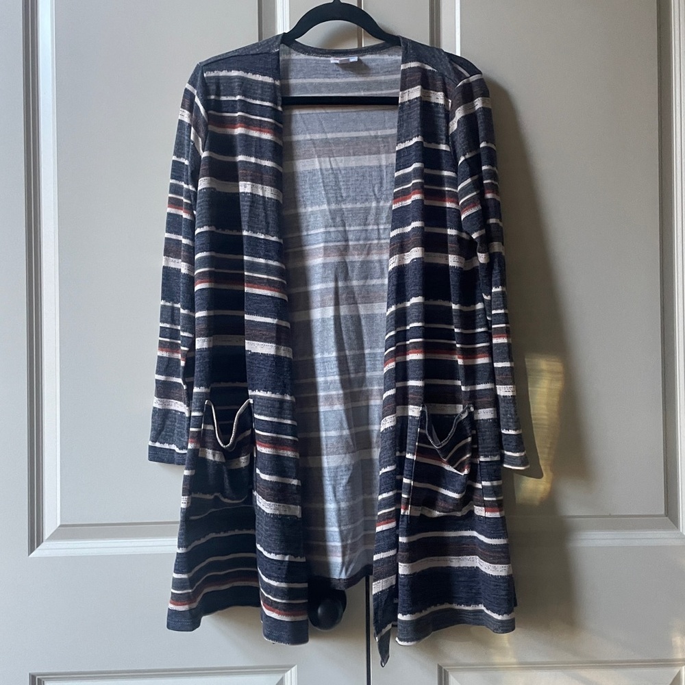 NWOT LulaRoe Striped Open Kimono Medium